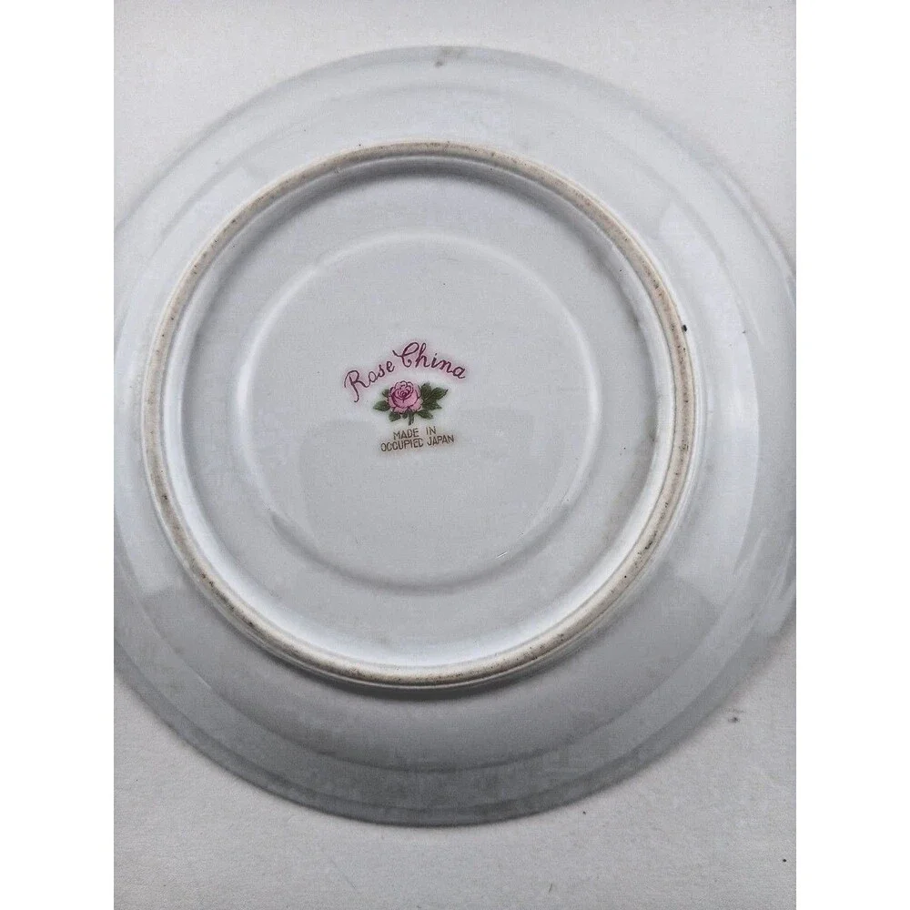 VTG Rose China Made Occupied Japan Lot of 6 Porcelain Bread/Salad Plates